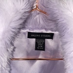 Valerie Stevens Lavender Purple Fur Vest and the Arden B.  Lavender shirt